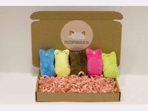 Knuffelbox knuffels met kattenkruid
