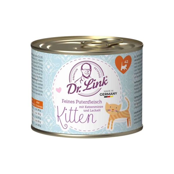 Dr Link KITTEN Kalkoen met kattenkruid en zalmolie